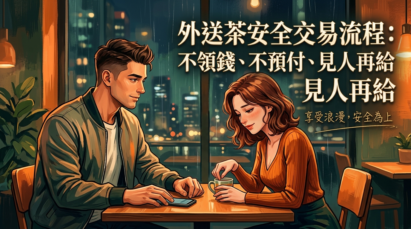 外送茶安全交易流程：不領錢、不預付、見人再給。